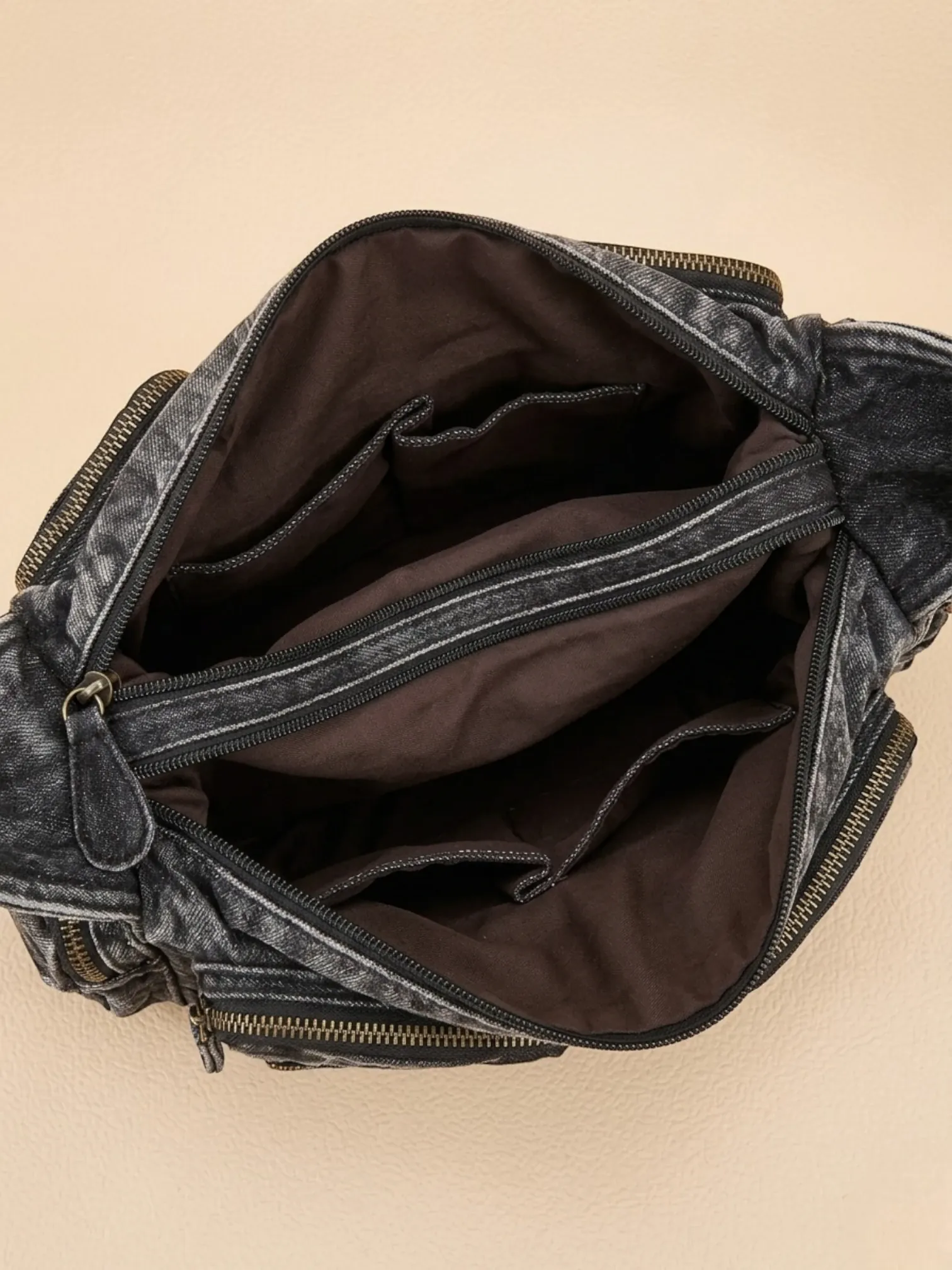 Sac a Main de Cours Y2K Multipoche Rétro Noir