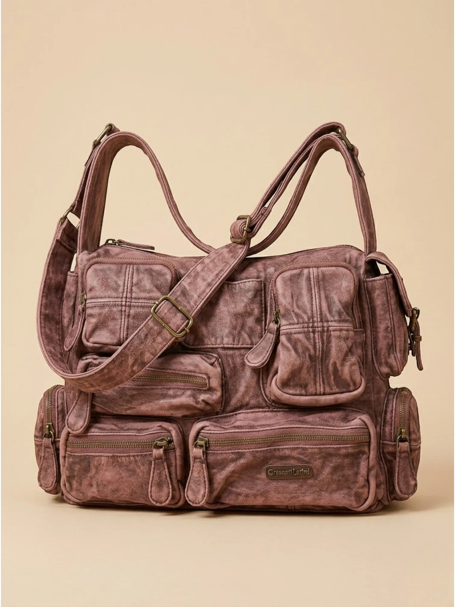 Sac a Main de Cours Y2K Multipoche Rétro Rouge