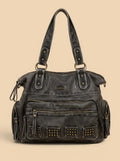 Sac Bandoulière de Cours Clouté Y2K Gris
