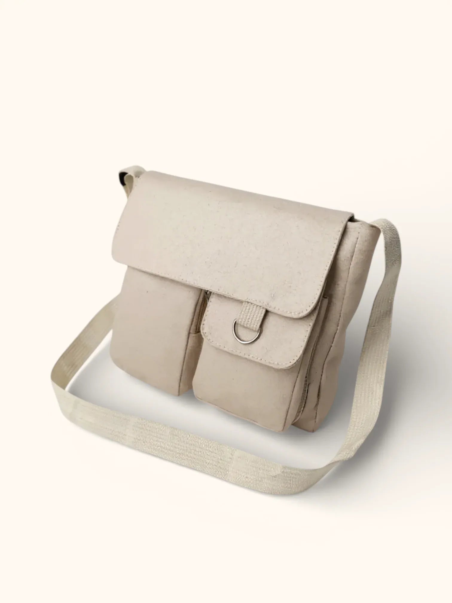 Sac Bandoulière de Cours Minimaliste Blanc