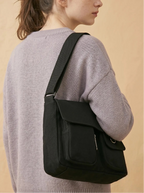 Sac Bandoulière de Cours Minimaliste Noir