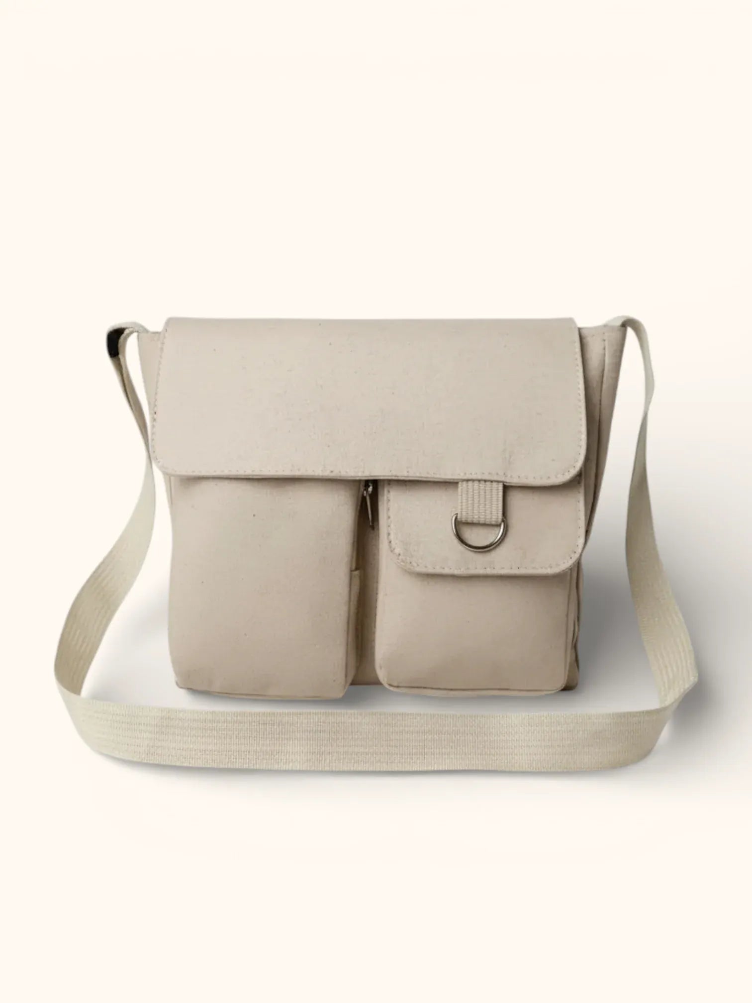 Sac Bandoulière de Cours Minimaliste Blanc