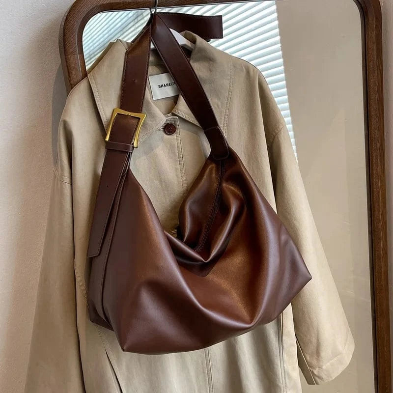 Sac Bandoulière en Cuir Souple coffee