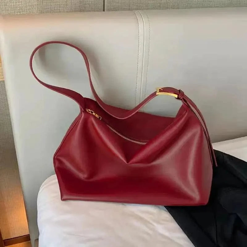 Sac Bandoulière en Cuir Souple red