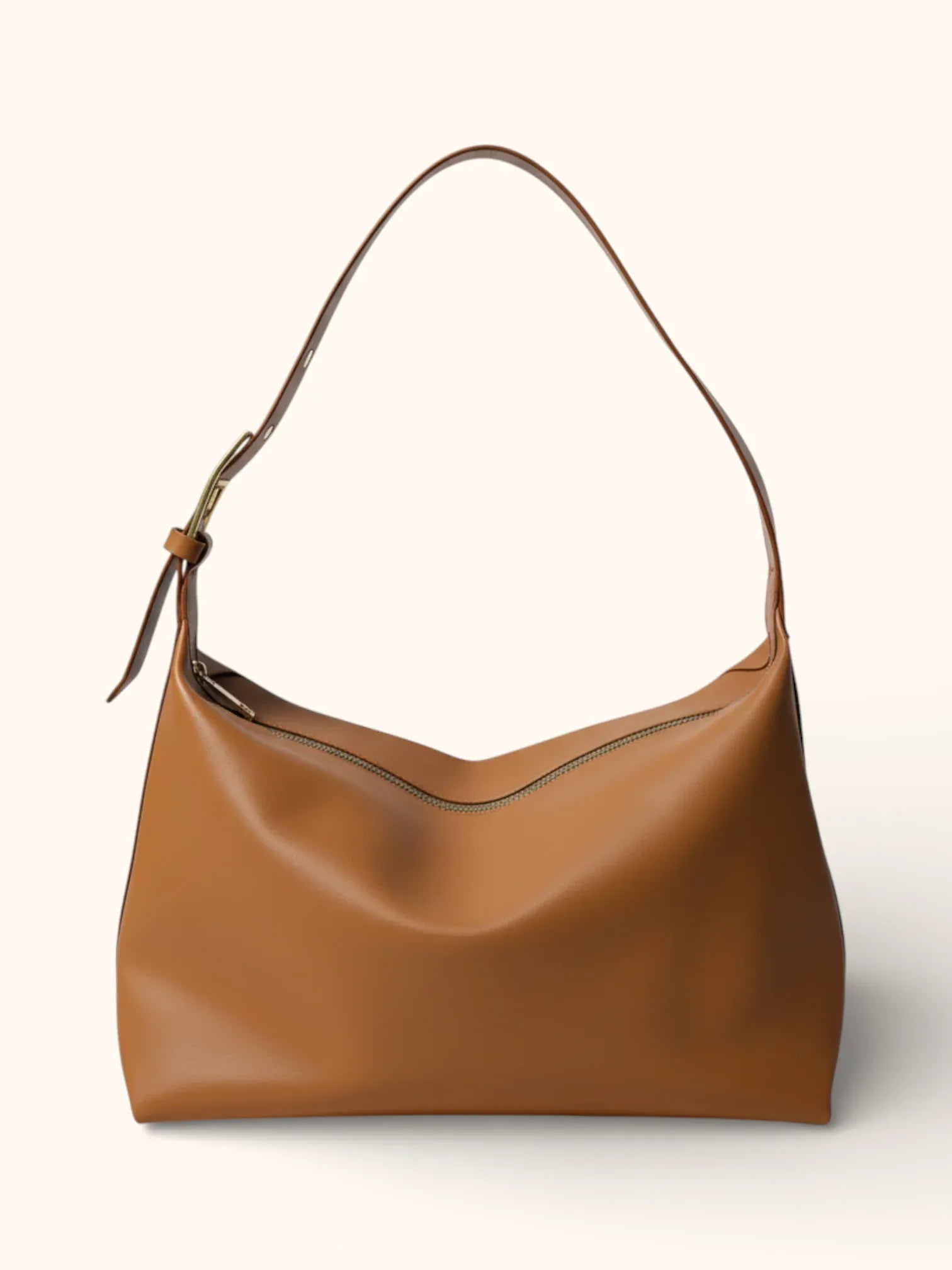 Sac Bandoulière en Cuir Vegan Souple Bronze