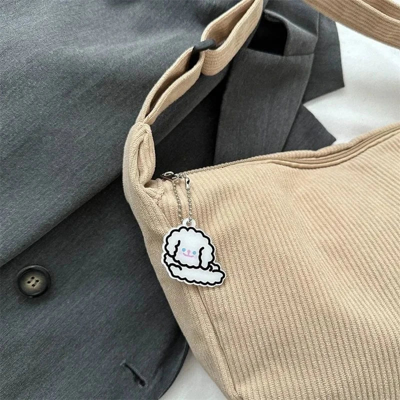 Sac Besace de Cours en Velour