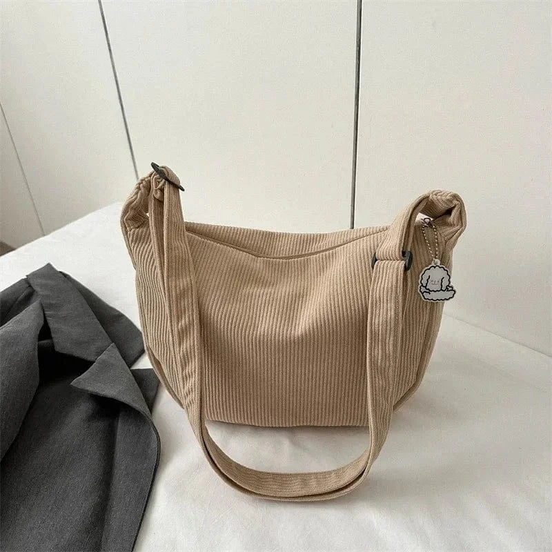 Sac Besace de Cours en Velour