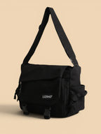 Sac Besace de Cours Kawaii Noir