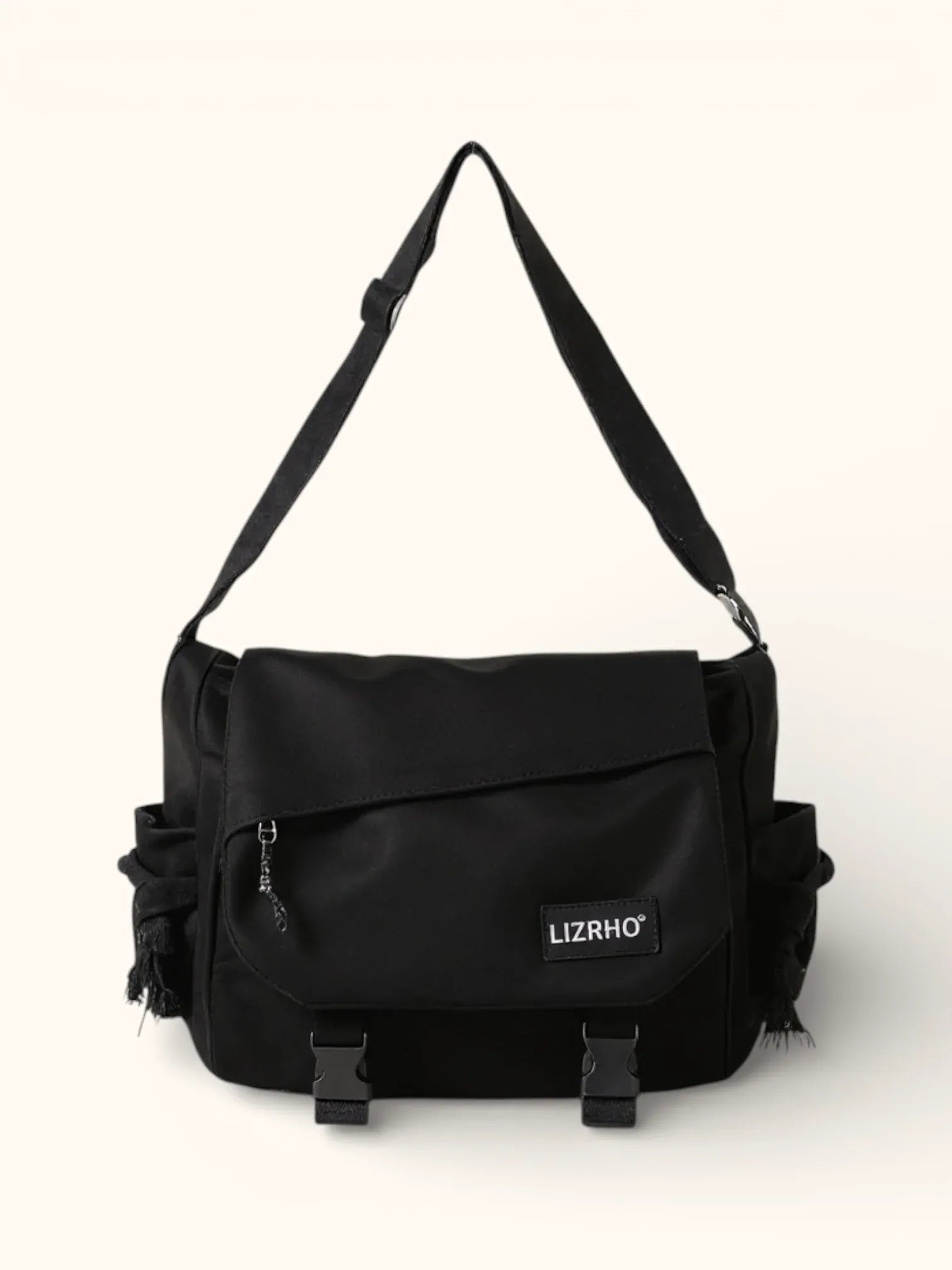 Sac Besace de Cours Kawaii Noir