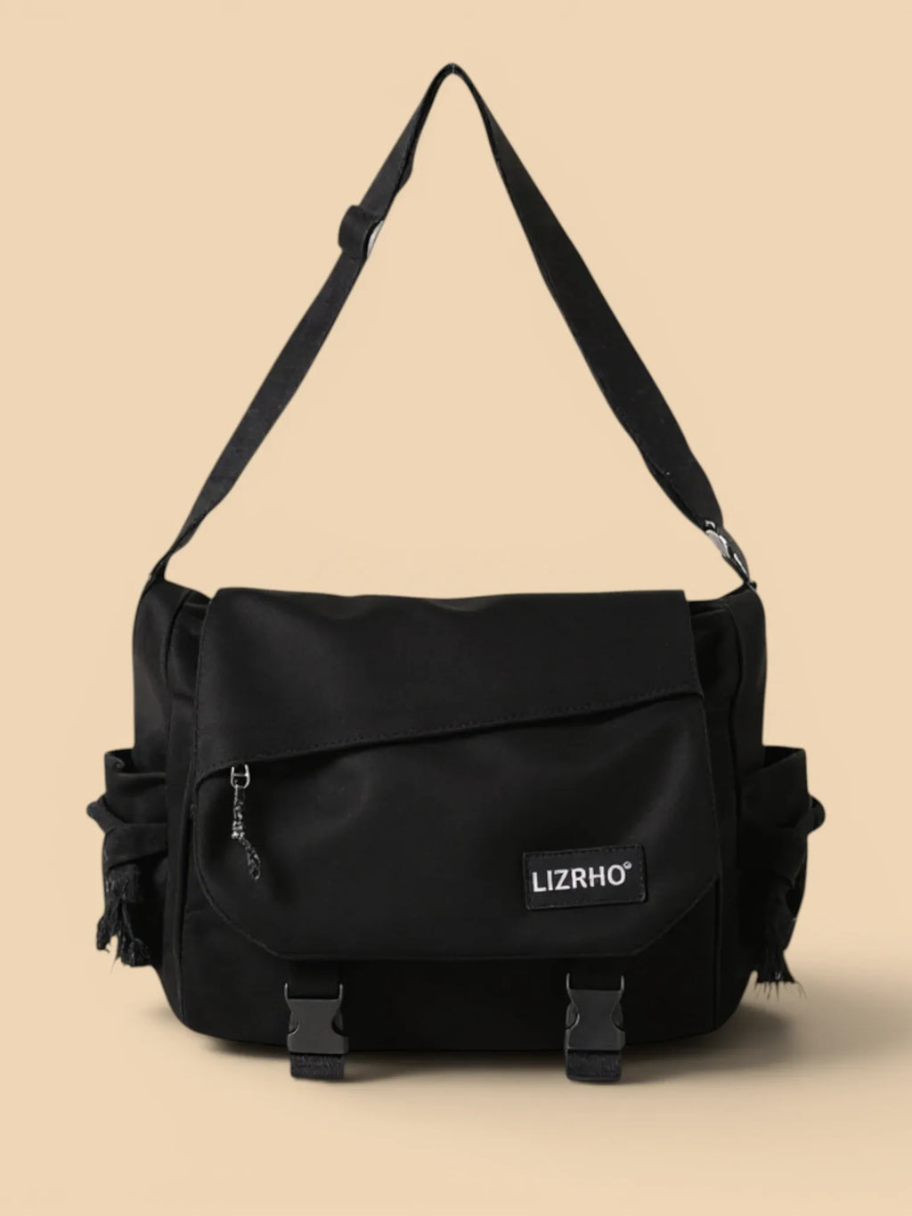 Sac Besace de Cours Kawaii Noir