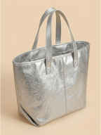 Sac Cabas Argenté Argent