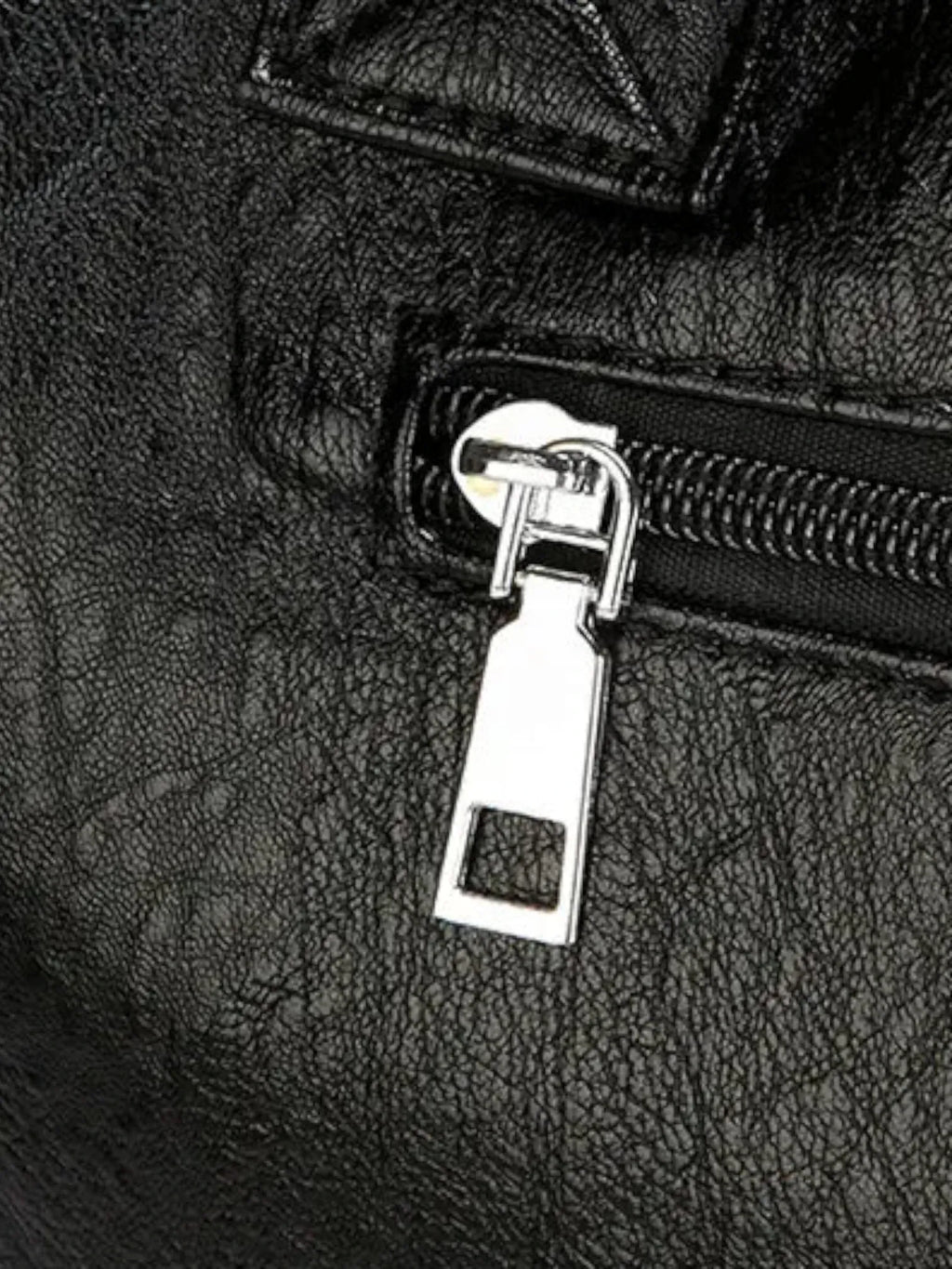 Sac Cabas Aviateur en Similicuir Noir