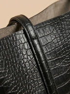 Sac Cabas Croco Noir Noir