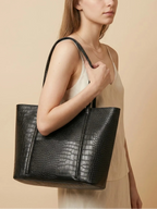 Sac Cabas Croco Noir Noir