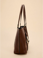 Sac Cabas Cuir Vegan Lisse Marron