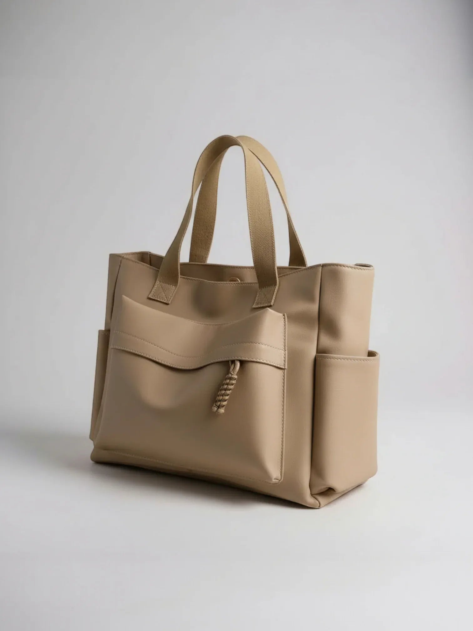 Sac Cabas de Cours en Toile Imperméable Khaki