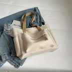 Sac Cabas de Cours en Toile Imperméable Beige