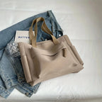 Sac Cabas de Cours en Toile Imperméable Khaki