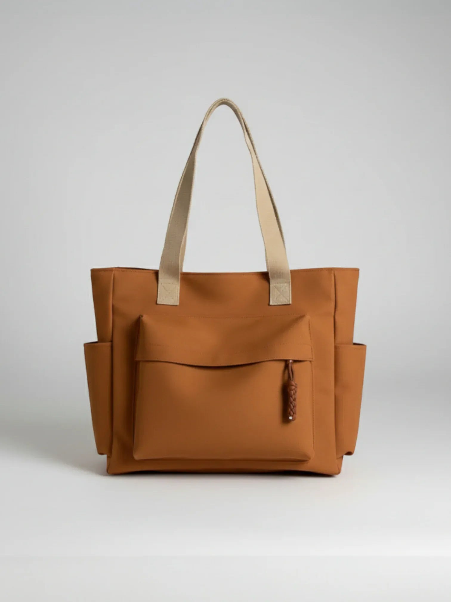 Sac Cabas de Cours en Toile Imperméable Marron