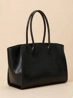 Sac Cabas de Cours Minimaliste Quiet Luxury Noir