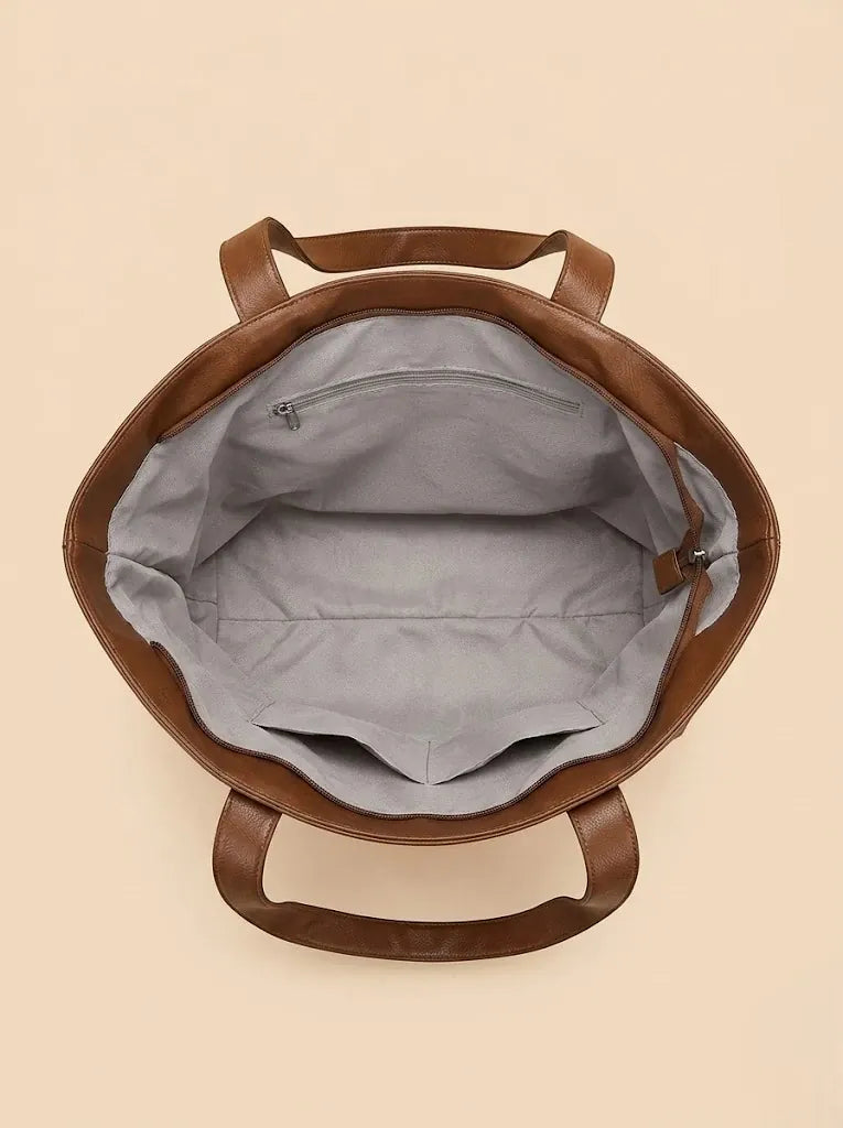 Sac Cabas de Cours Oversize en Cuir Vegan Souple