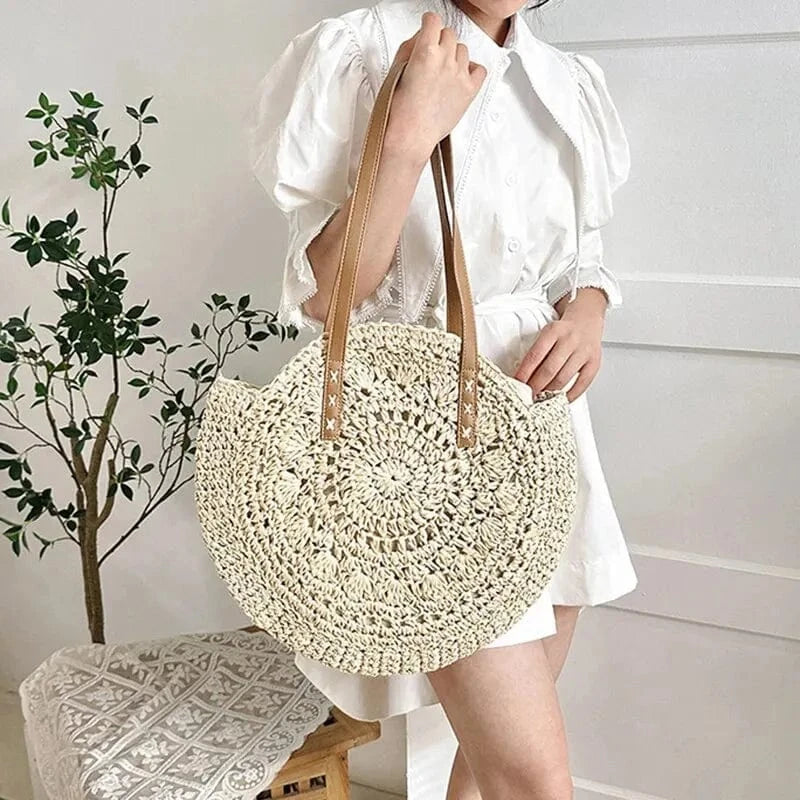 Sac Cabas de Cours Rond Macramé