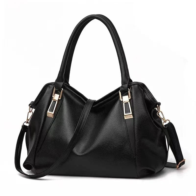 Sac Cabas de Cours Simili Cuir black