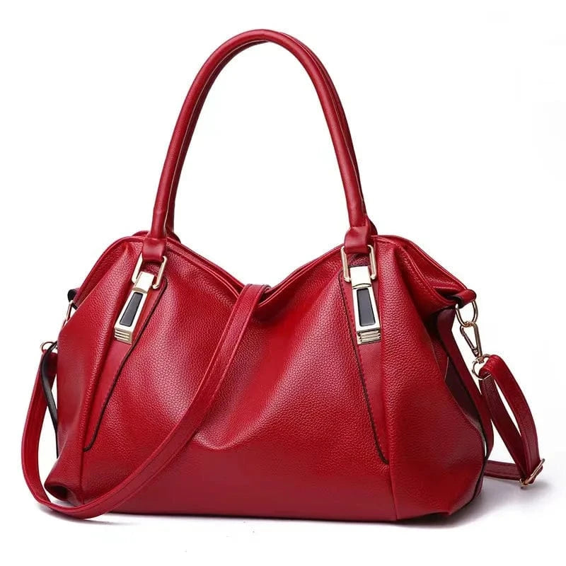 Sac Cabas de Cours Simili Cuir burgundy