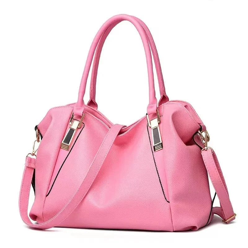 Sac Cabas de Cours Simili Cuir pink