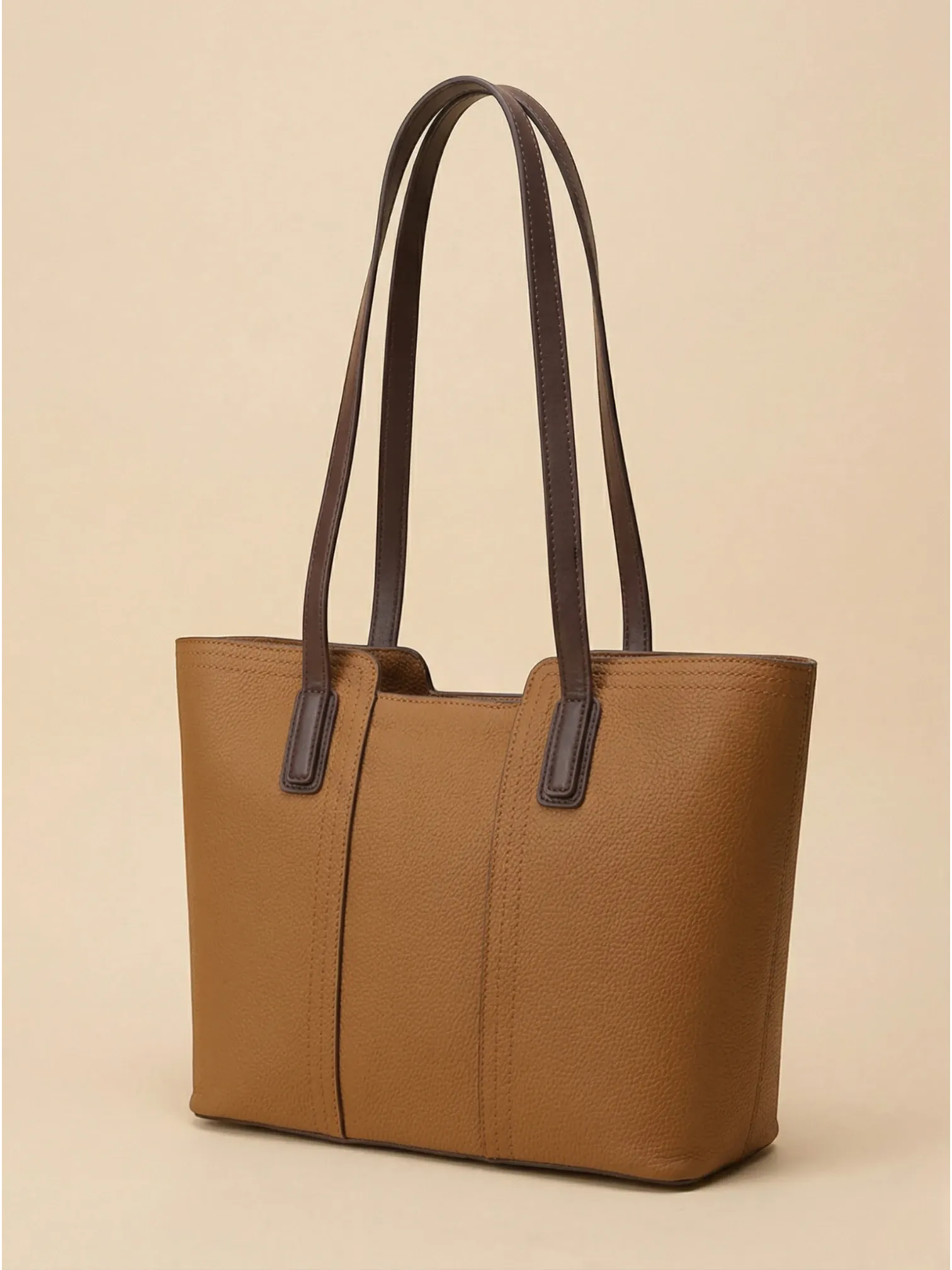 Sac Cabas en Cuir Robuste Camel