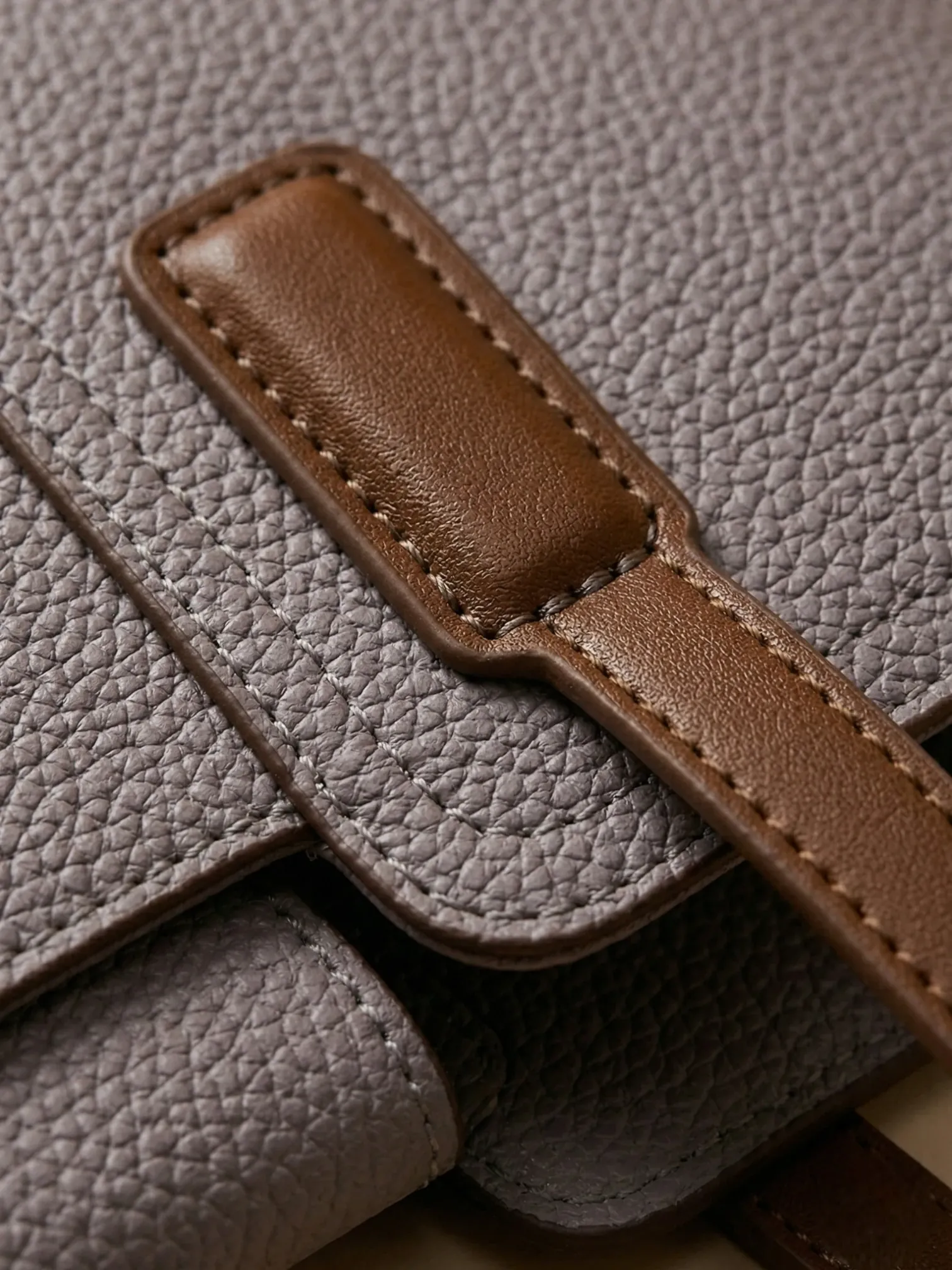 Sac Cabas en Cuir Robuste Khaki