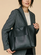 Sac Cabas en Cuir Souple Noir