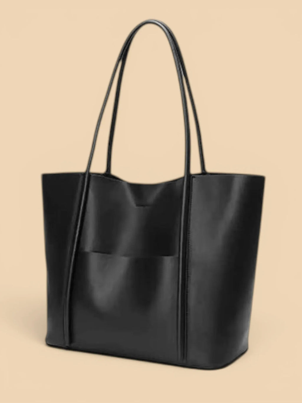 Sac Cabas en Cuir Souple Noir