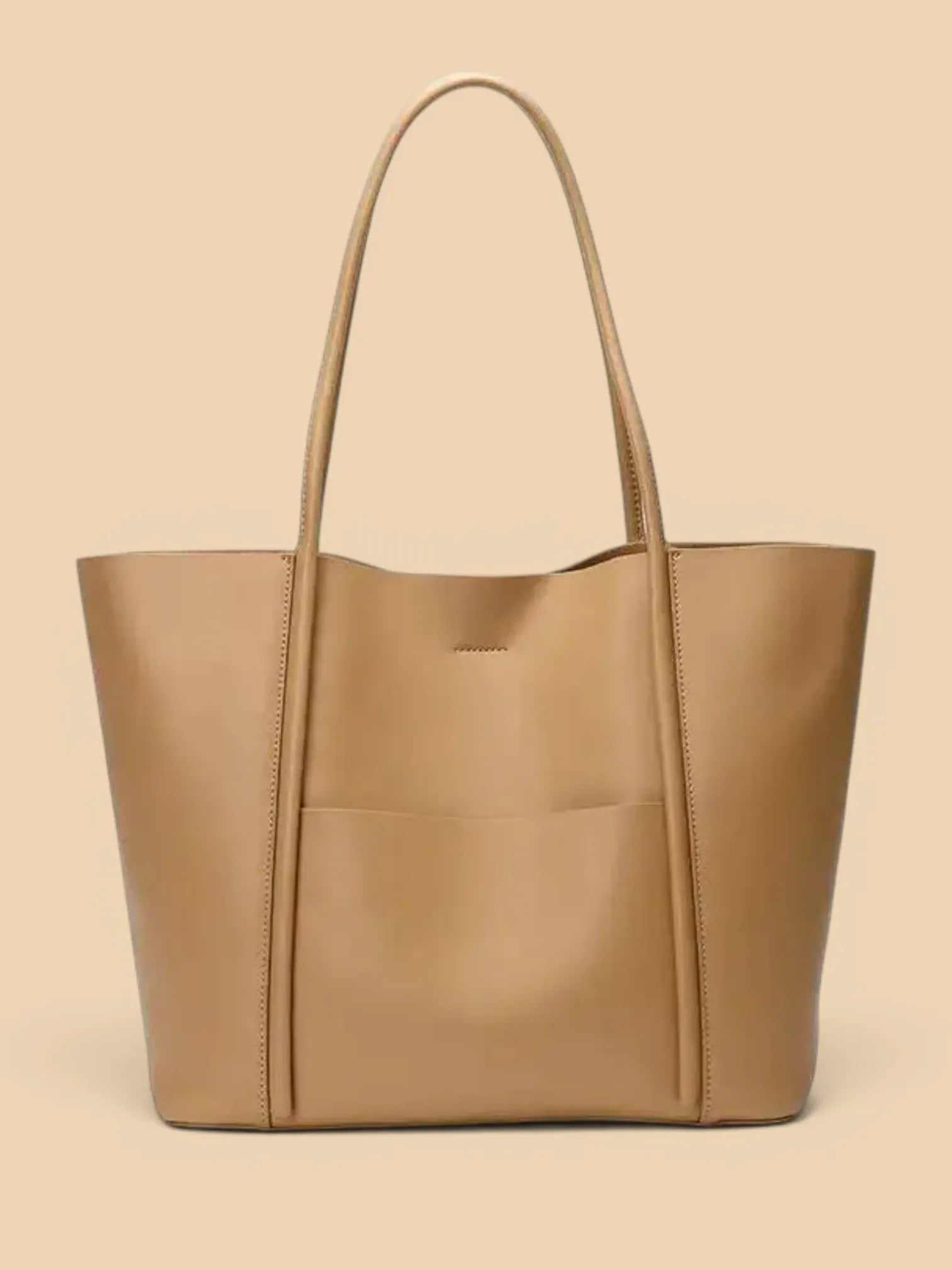 Sac Cabas en Cuir Souple Khaki