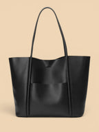Sac Cabas en Cuir Souple Noir