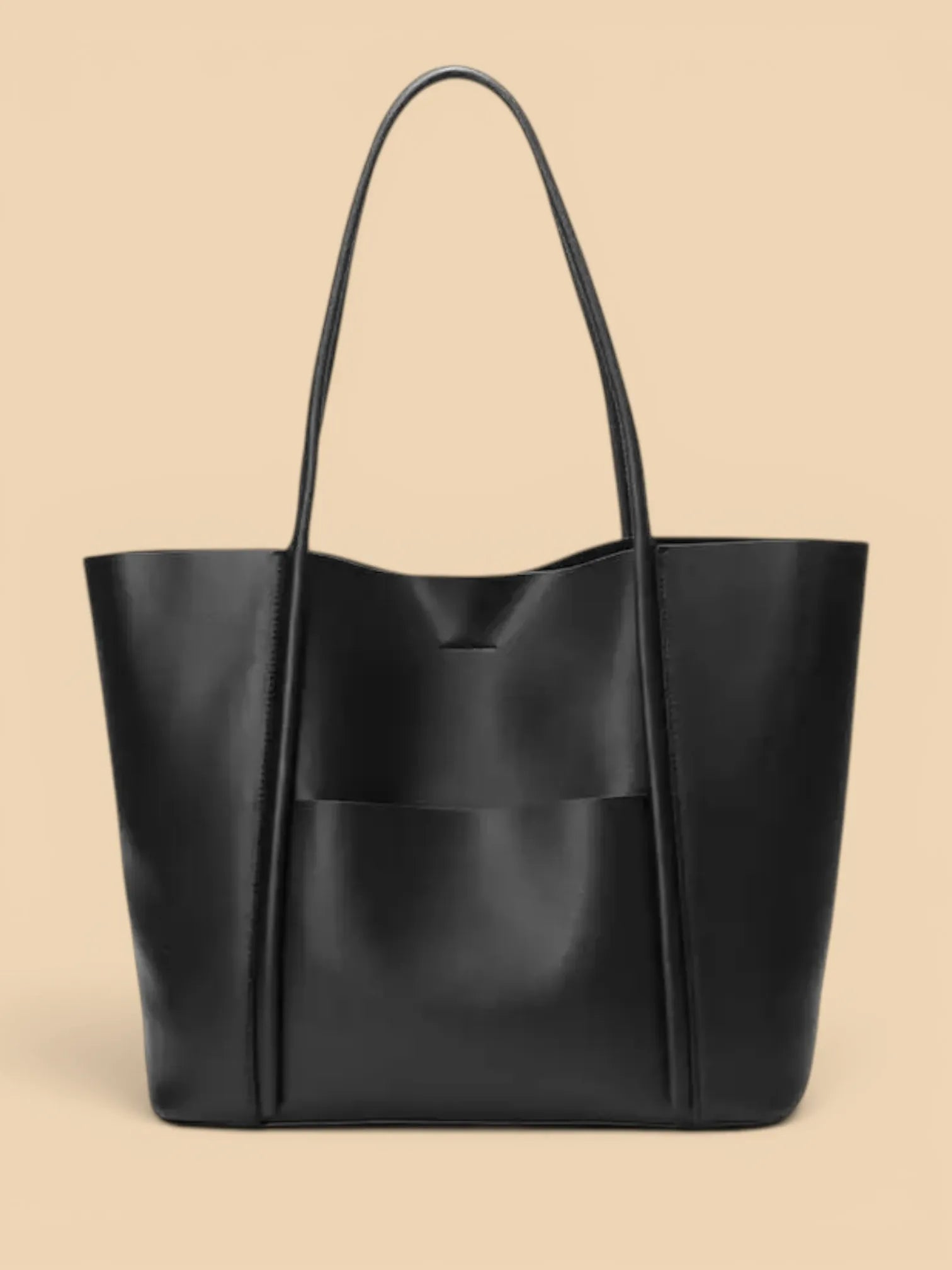 Sac Cabas en Cuir Souple Noir