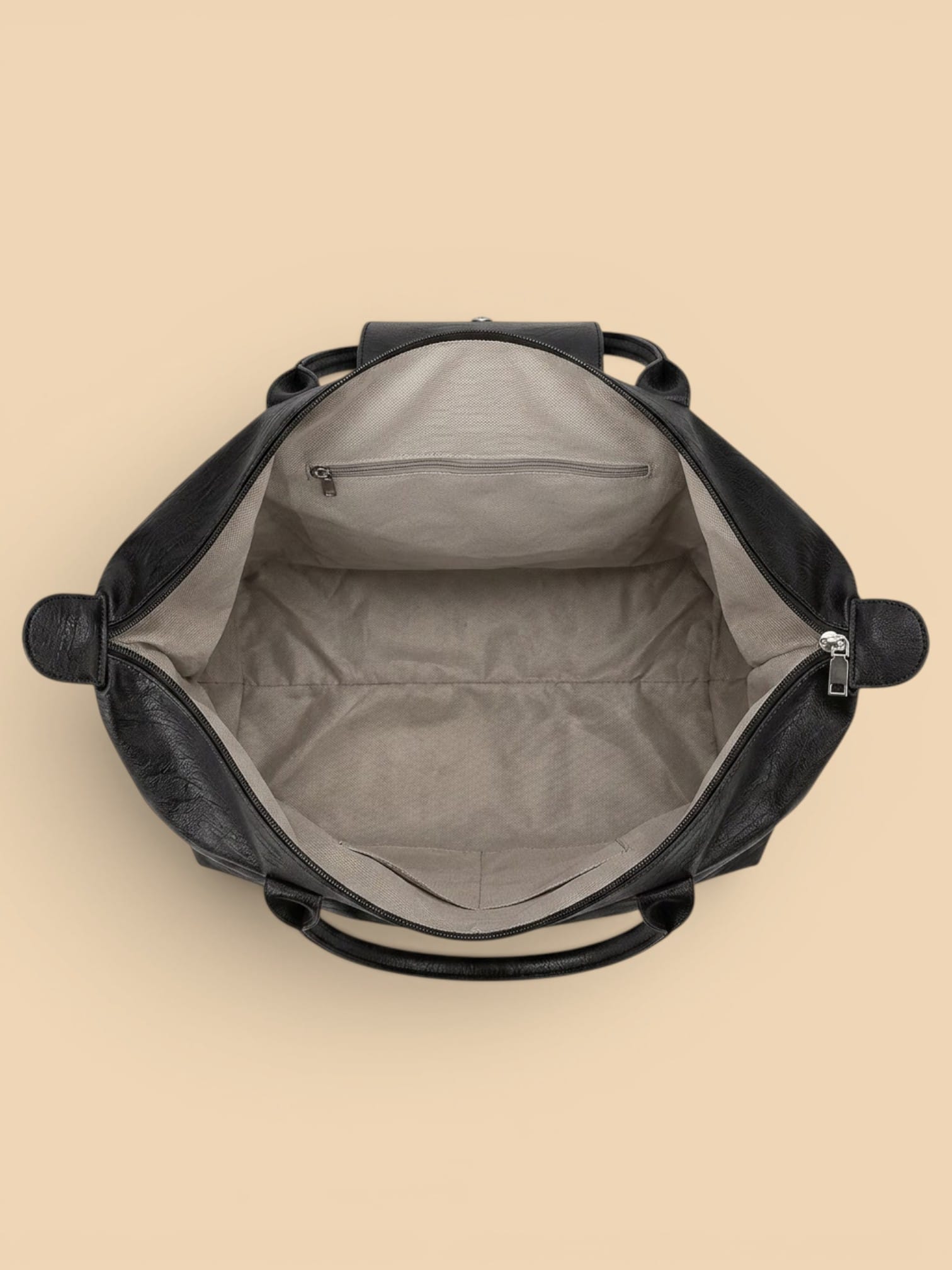 Sac Cabas en Cuir Vegan Souple Noir
