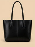 Sac Cabas en Cuir Vegan Structuré Noir