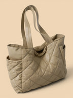 Sac Cabas en Nylon Matelassé Kaki