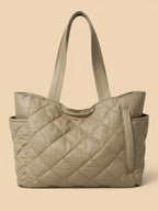 Sac Cabas en Nylon Matelassé Kaki