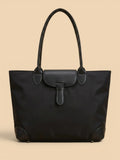 Sac Cabas en Nylon Zippé Noir Noir