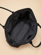 Sac Cabas en Nylon Zippé Noir Noir