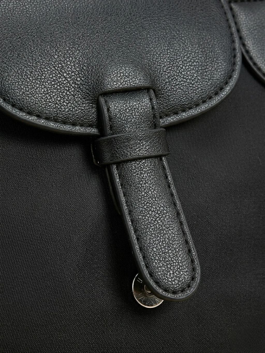 Sac Cabas en Nylon Zippé Noir Noir