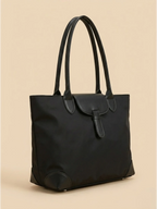 Sac Cabas en Nylon Zippé Noir Noir
