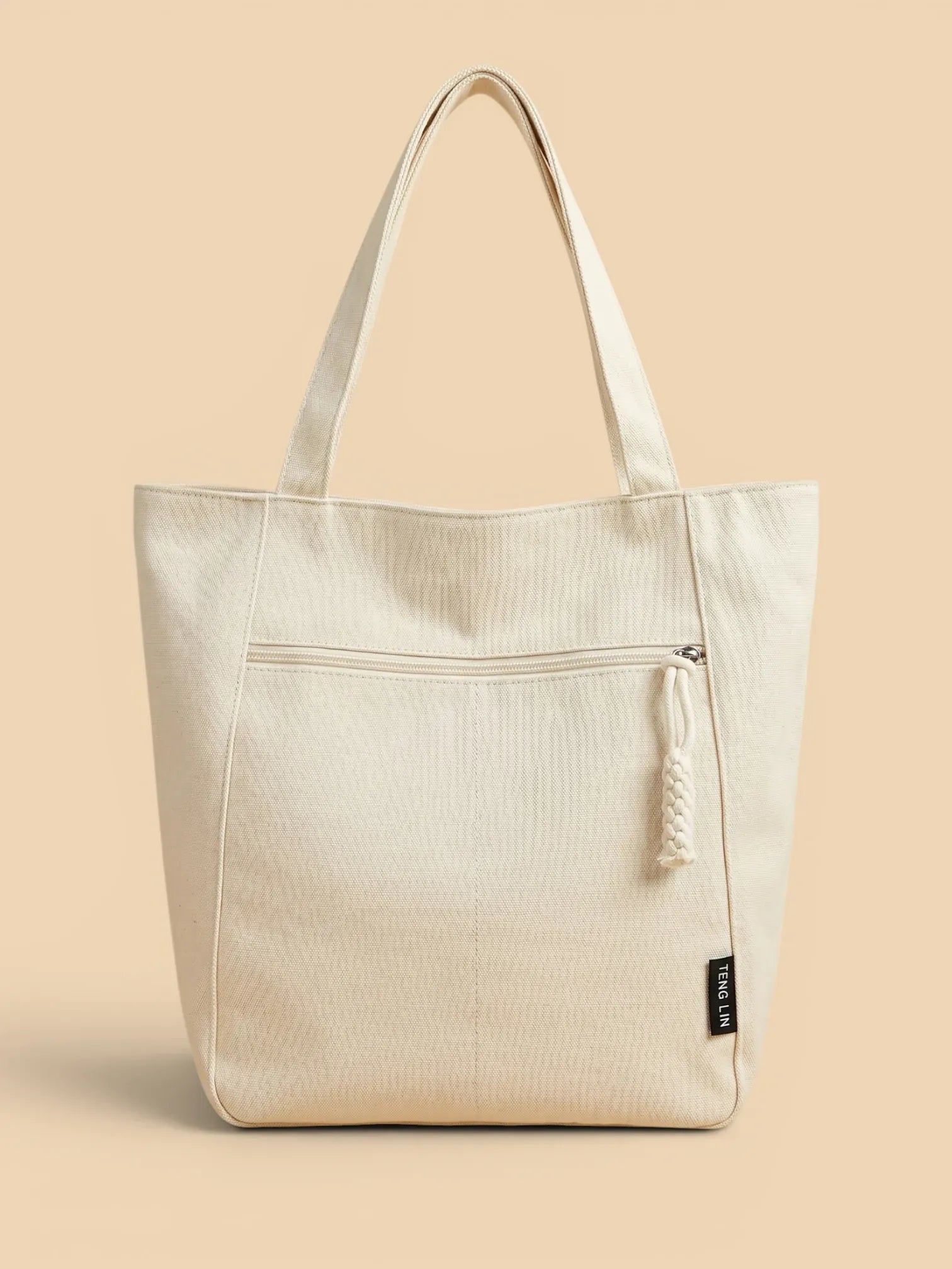 Sac Cabas en Toile Blanche Blanc