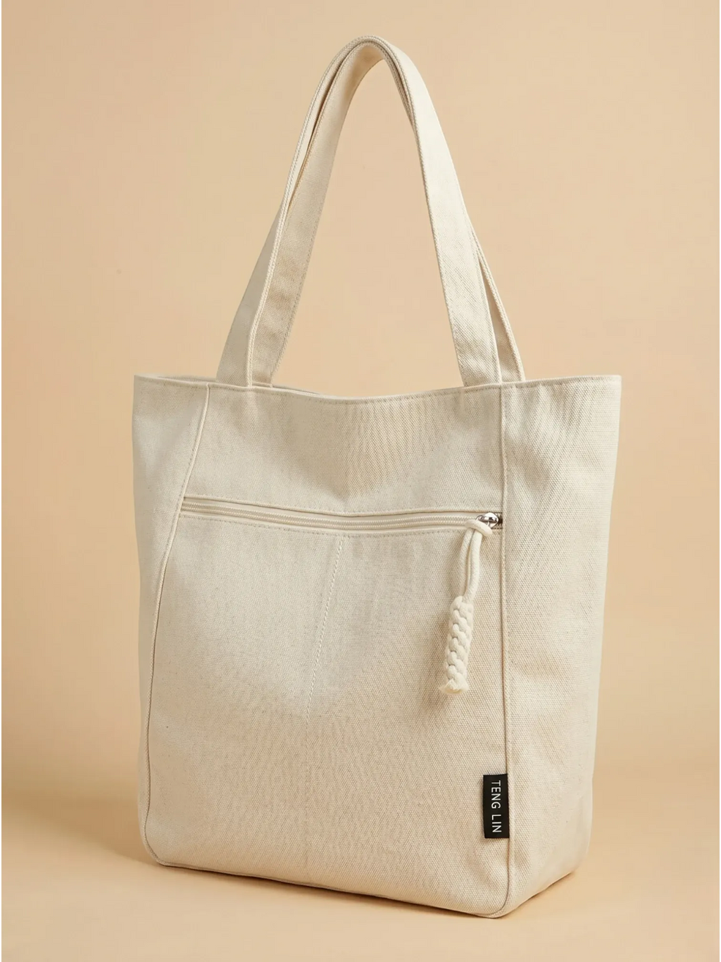 Sac Cabas en Toile Blanche Blanc