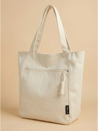 Sac Cabas en Toile Blanche Blanc