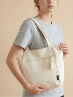 Sac Cabas en Toile Blanche Blanc