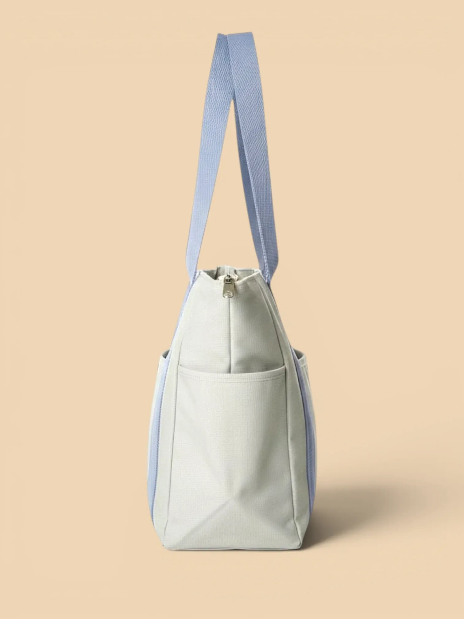 Sac Cabas en Toile Gris Bicolore Gris