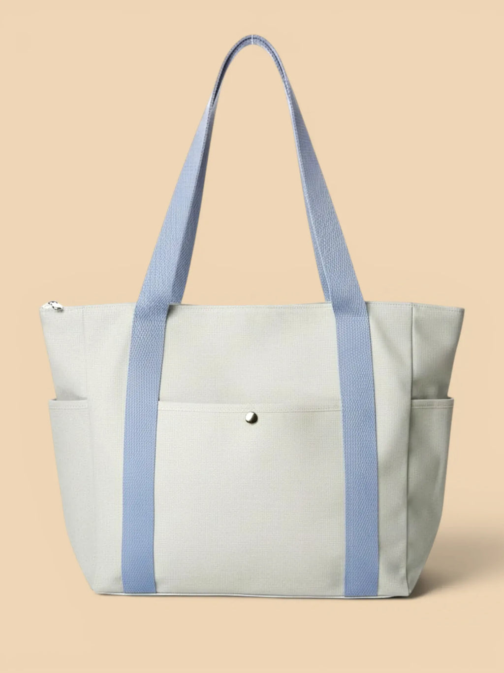 Sac Cabas en Toile Gris Bicolore Gris